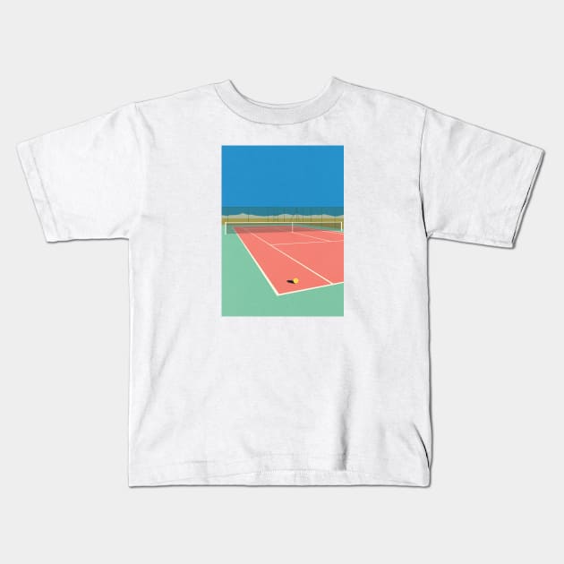 Tennis Court In The Desert Kids T-Shirt by Rosi Feist